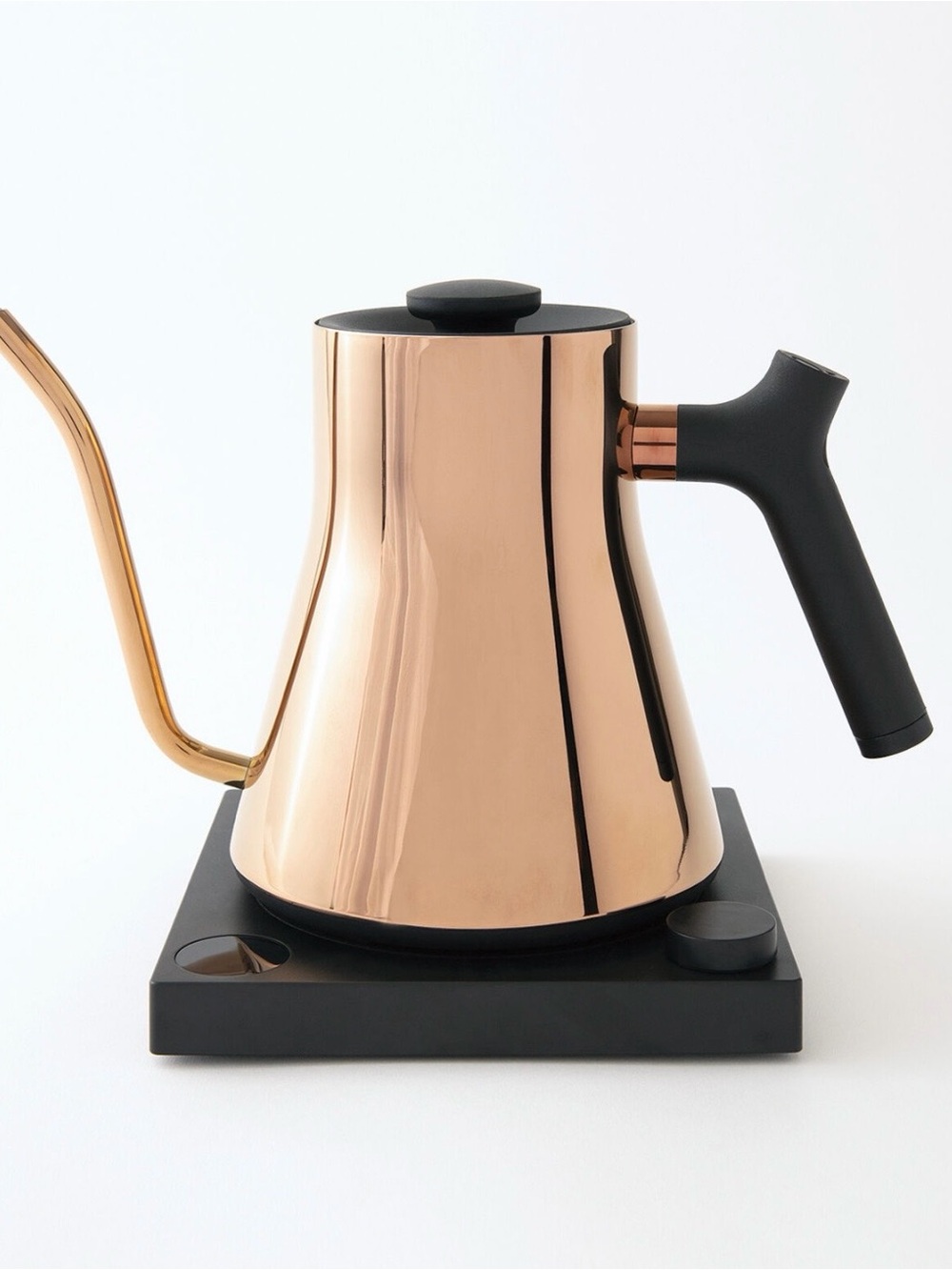 Fellow Stagg Copper Electric Gooseneck Kettle with Black Handle